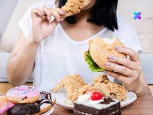 Zaburzenia odżywiania, objadanie się, niezdrowe jedzenie, problem zdrowotny, terapia, wsparcie, zdro.